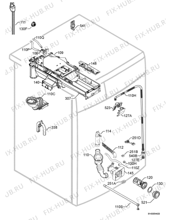 Взрыв-схема стиральной машины Zanker IF9460.8 - Схема узла Hydraulic System 272